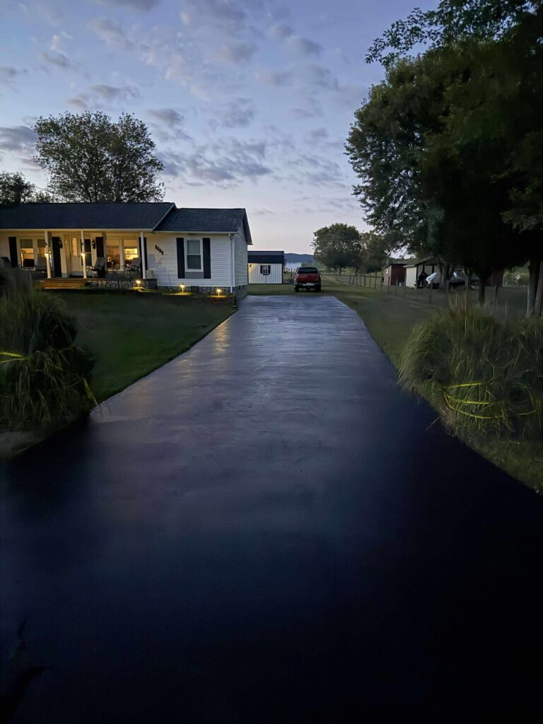 Fresh sealcoat application